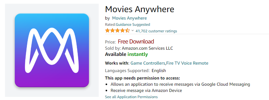 Activate Movies Anywhere on Fire TV via Moviesanywhere.com/activate