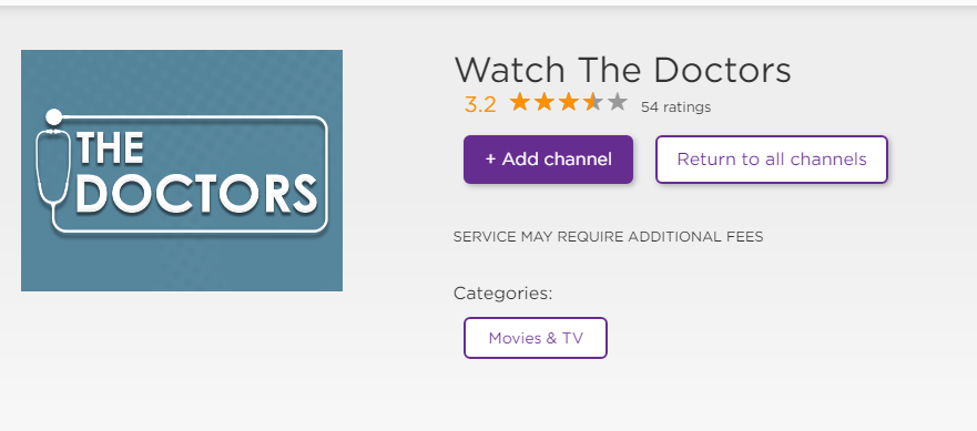 Activate The Doctors TV on Roku