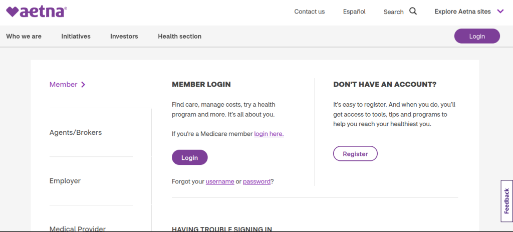 select login type