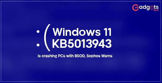 Windows 11 KB5013943 is crashing PCs with BSOD, Sophos Warns