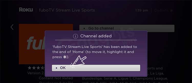 Streaming channels option