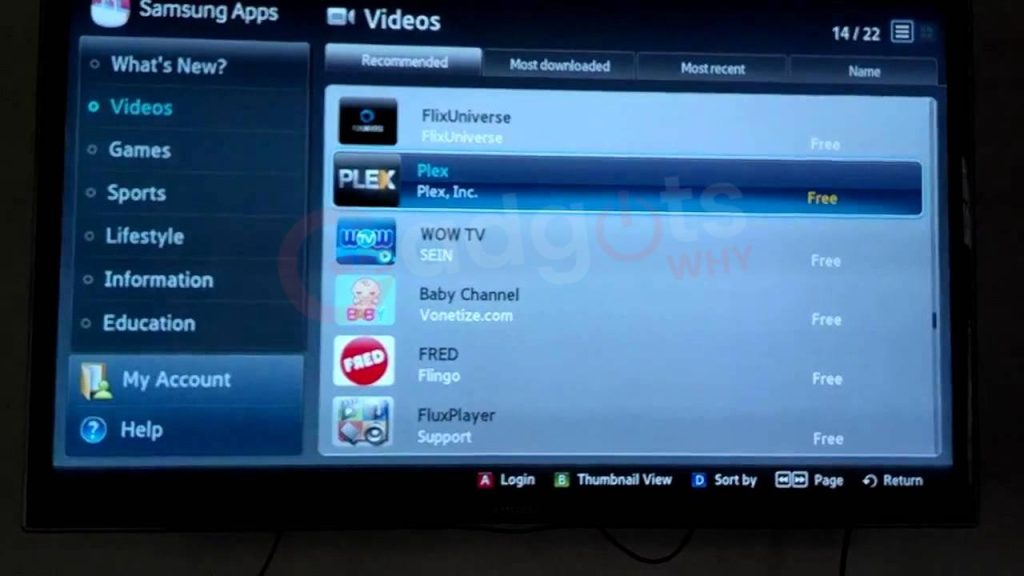 Plex on Samsung smart TV