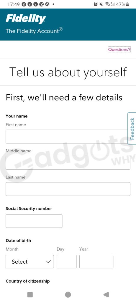 Fidelity card