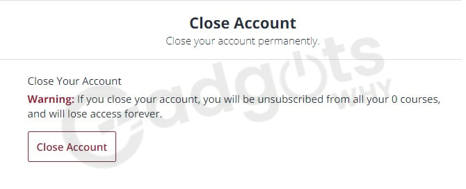delete your Udemy account