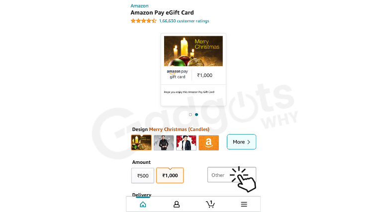 send Amazon Gift Card on WhatsApp