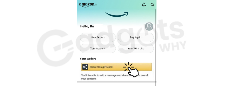 send Amazon Gift Card on WhatsApp